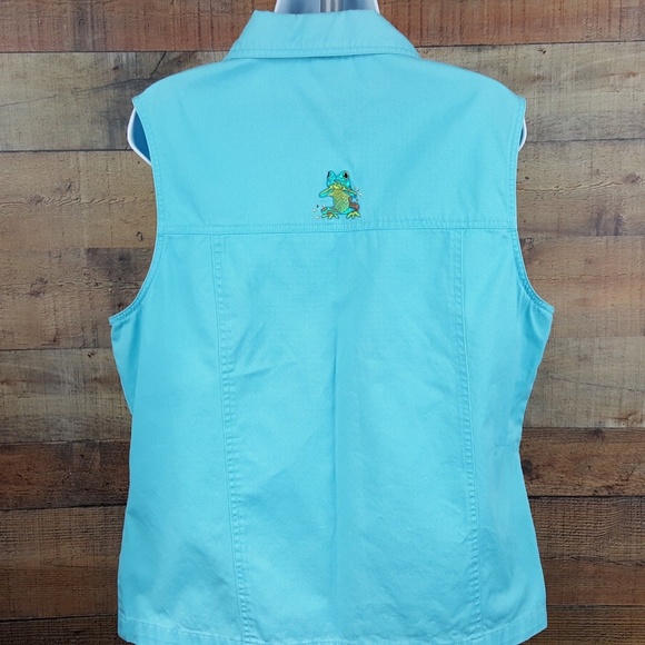 Shipshe See Hear Speak No Evil Frogs Sleeveless Ja - Picture 5 of 8